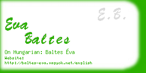 eva baltes business card